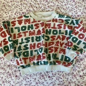 Zara kids holiday sweatshirt, size 3-4yrs